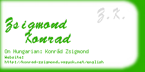 zsigmond konrad business card