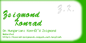 zsigmond konrad business card